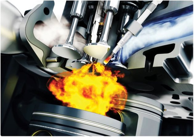 形成一个"火核",这个"火核"再引燃其余混合气,发动机气缸内的燃烧过程