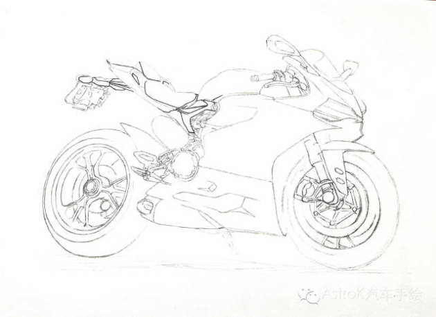 生活需要一些惊喜,手绘ducati 1199 panigal_易车号