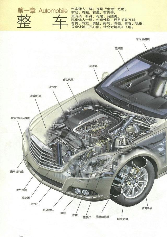 汽车为什么会跑,整车和发动机原理图示