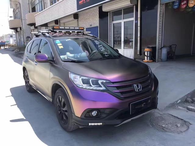 本田CRV改色电光酱紫 就爱这个色_武汉慕色_易车号-易车网