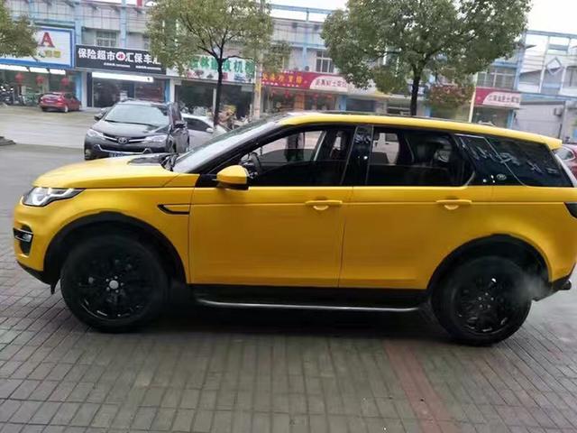 路虎发现神行者电光大黄蜂车身改色案例