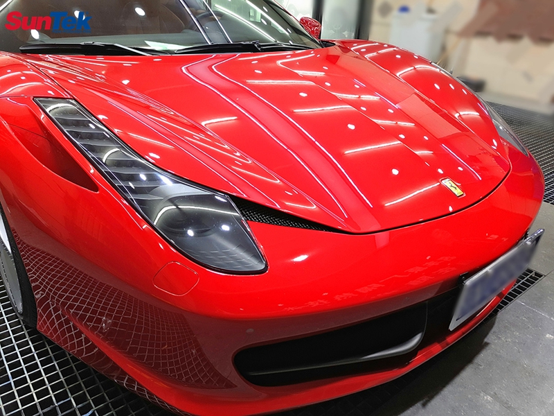 红色法拉利458 suntek圣科_车衣裳_易车号-易车网