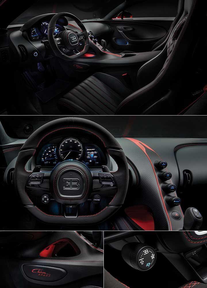 chiron sport的内饰也沿用了标准版chiron的设计,且一样提供非常多样