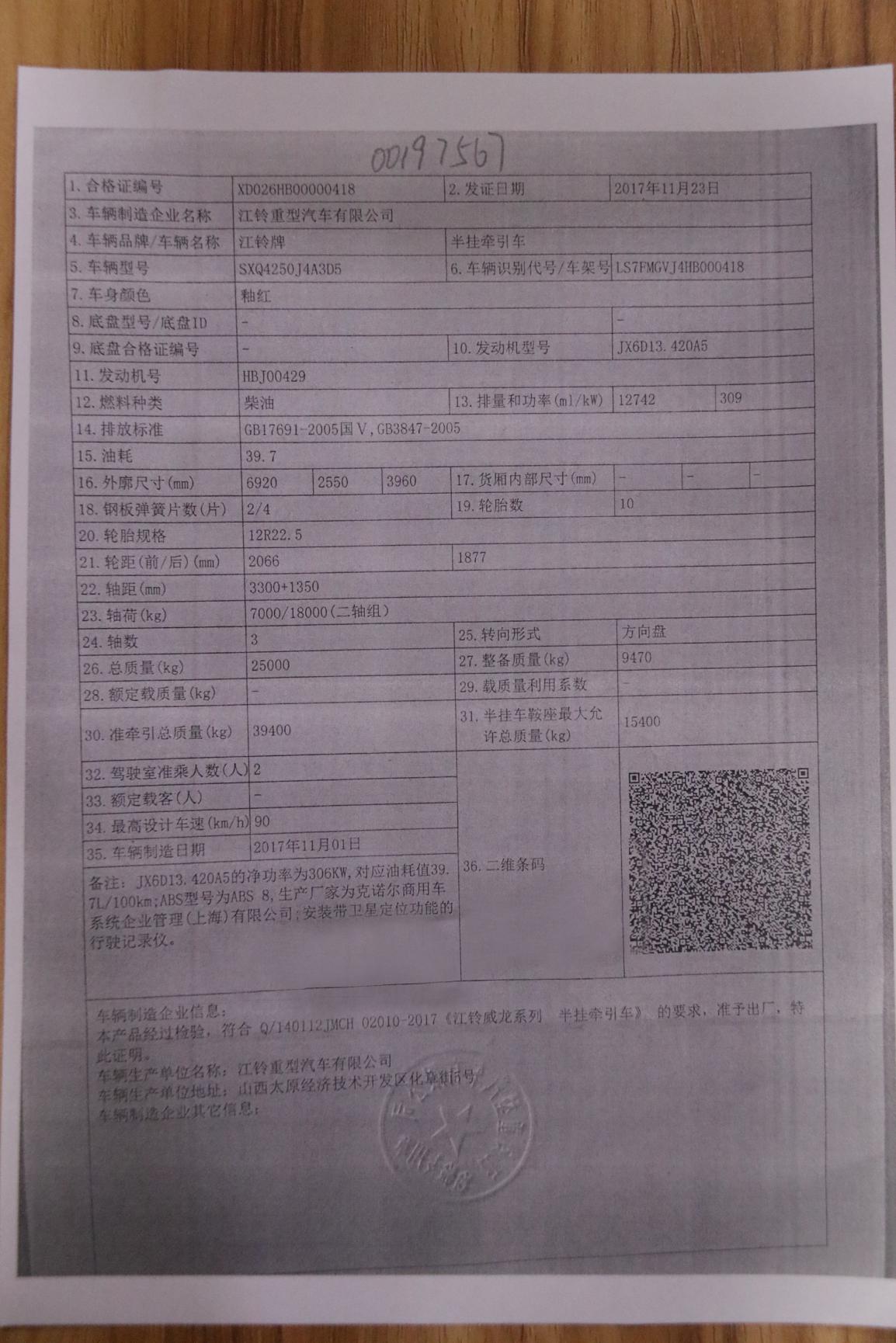 合格证