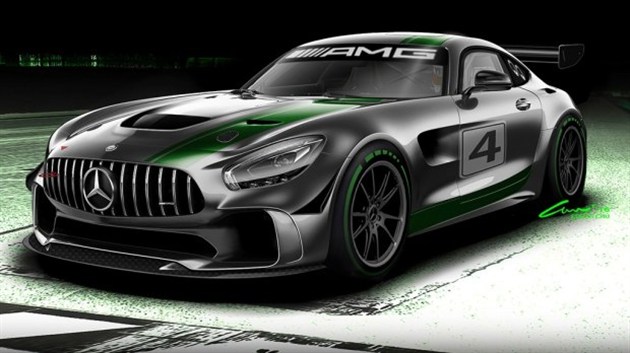 奔驰全新gt4赛车亮相 基于amg-gt r打造