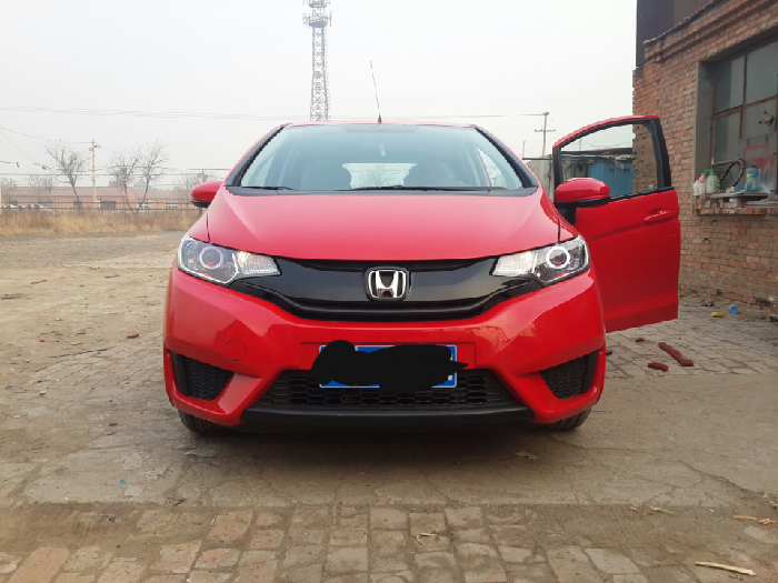 【14款飞度大灯改装双天使眼+泪眼 有木有】_