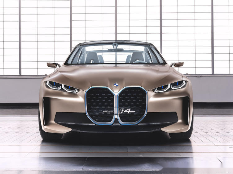 宝马推出新logo,在首款纯电动四门轿跑bmw i4概念车上使用