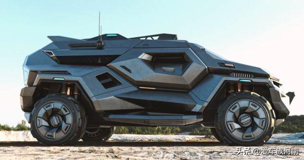 由milen ivanov设计 armortruck"超级科幻未来装甲车suv.