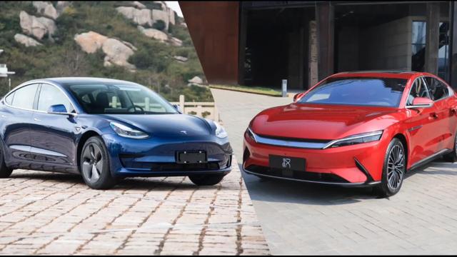 比亚迪汉ev与特斯拉model3静态对比,看完说出你的选择!