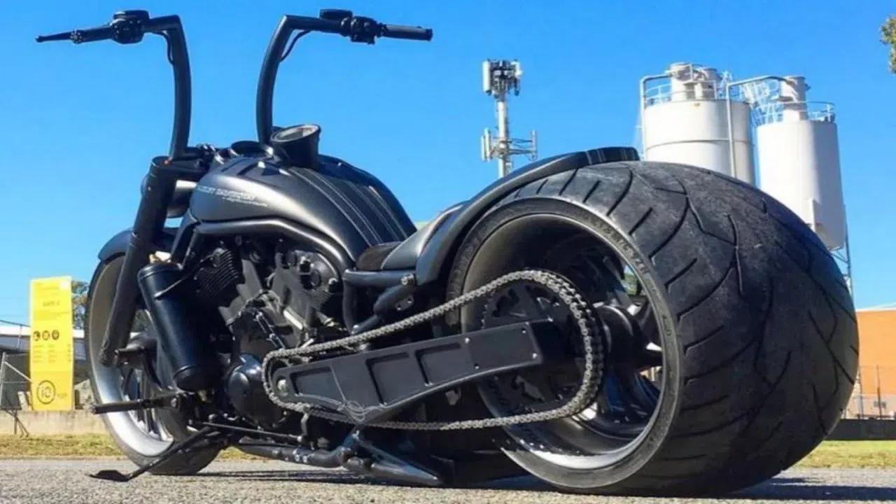 大屁股超宽轮胎私人订制摩托,你没有见过的超级摩托车