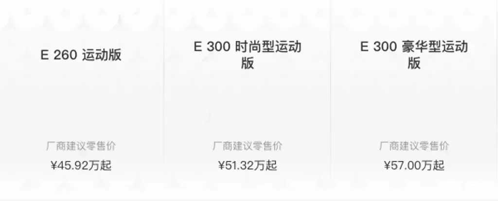 新款奔驰E级标轴运动版上市，配置升级，售45.92万元起