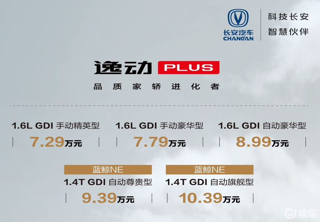售价为729万元起长安逸动plus正式上市