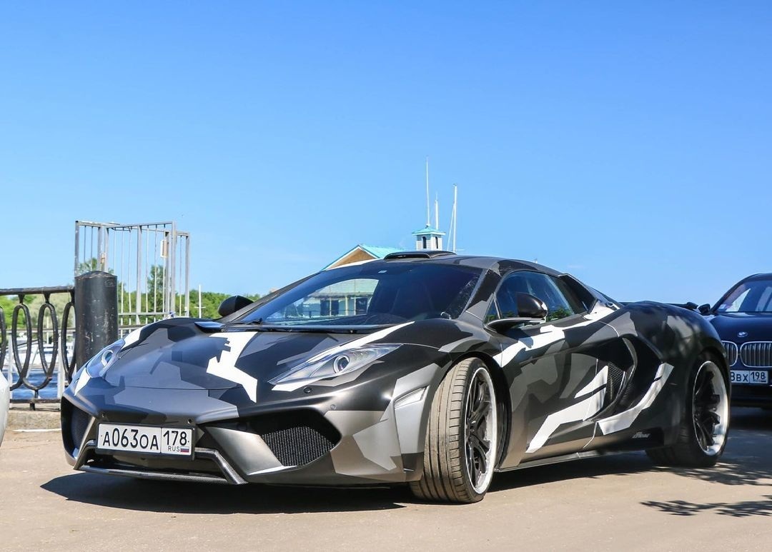 改装版迈凯伦12c海外实车 加入大量空气动力学套件