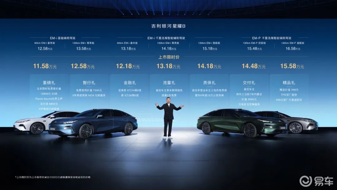 重构B级轿车格局？吉利银河星耀8限时11.58万起上市