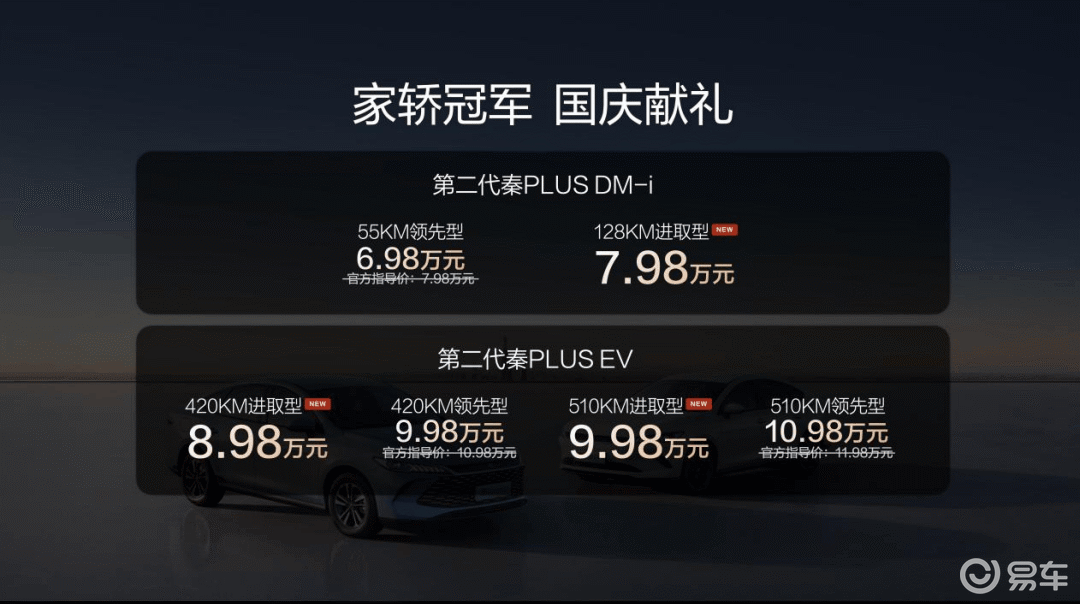 加长续航、油耗创新低 第二代秦PLUS限时6.98万元起
