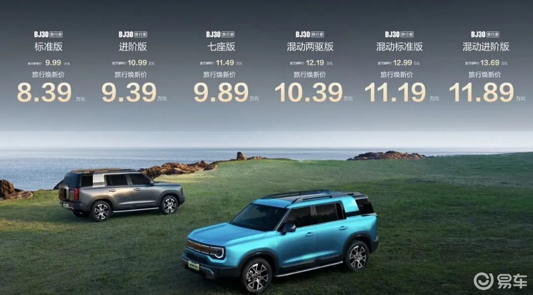 旅行焕新价8.39万起，北京越野BJ30旅行家上市