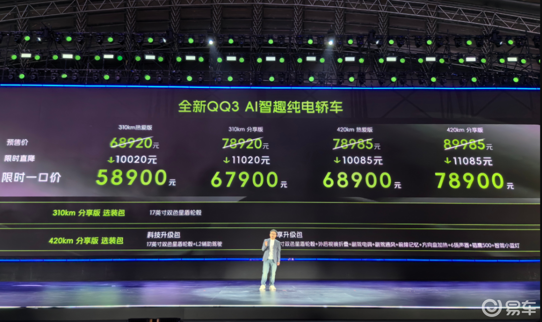 奇瑞QQ3比预售降1万多 5.89万起售 如何选？