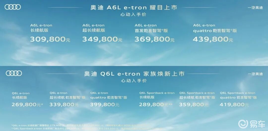 815km续航+华为智驾,奥迪双旗舰拉高豪华纯电标准