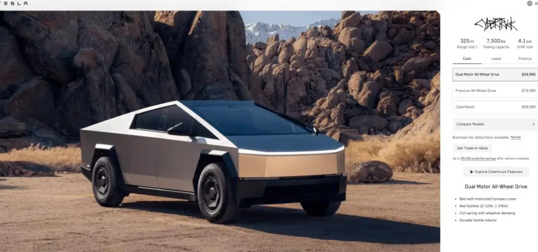 Cybertruck大幅降价，销量腰斩远不及预期