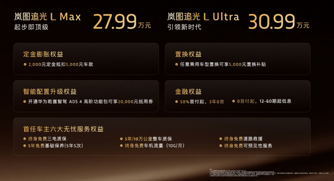 以科技重塑豪华体验!27.99万元起,岚图追光L正式上市
