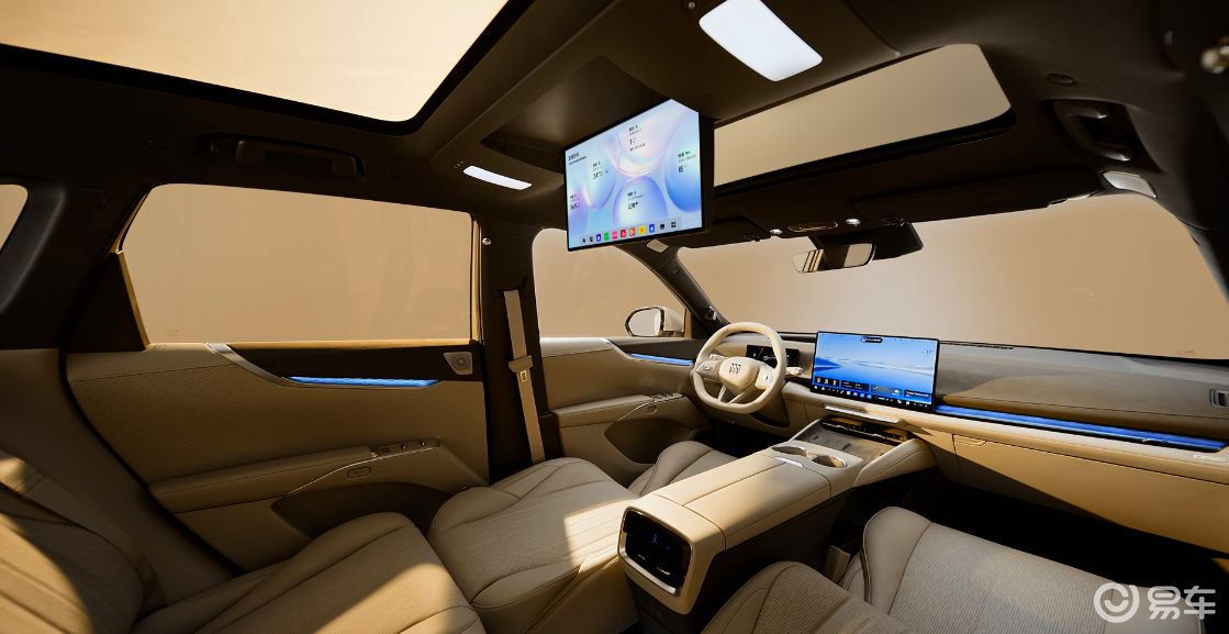 四座平权！别克至境E7内饰发布，标配悬浮层座椅+后排影院