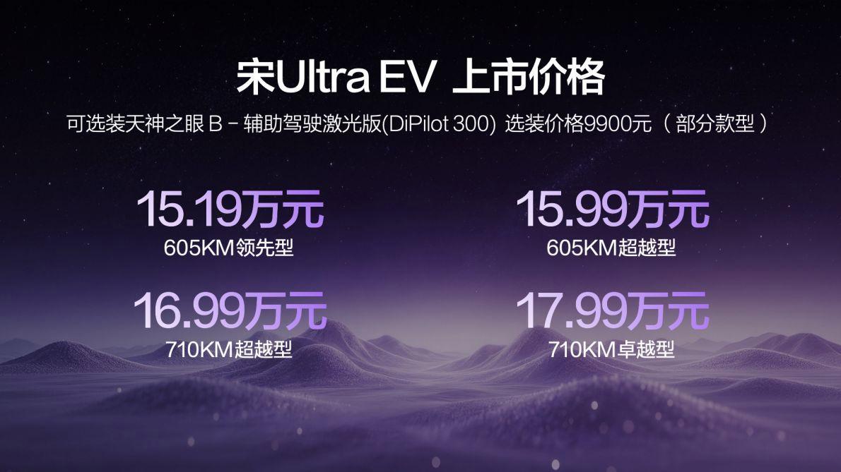 闪充时代真的来了!比亚迪15万级宋Ultra EV上市
