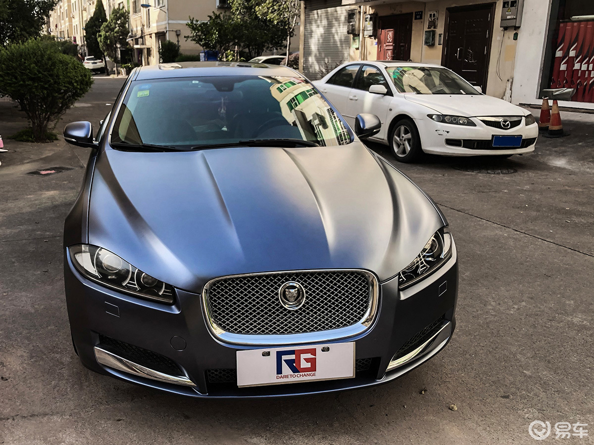 捷豹xf车身改色电光风暴灰 rg瑞集改色膜浙江永康店出品_易车