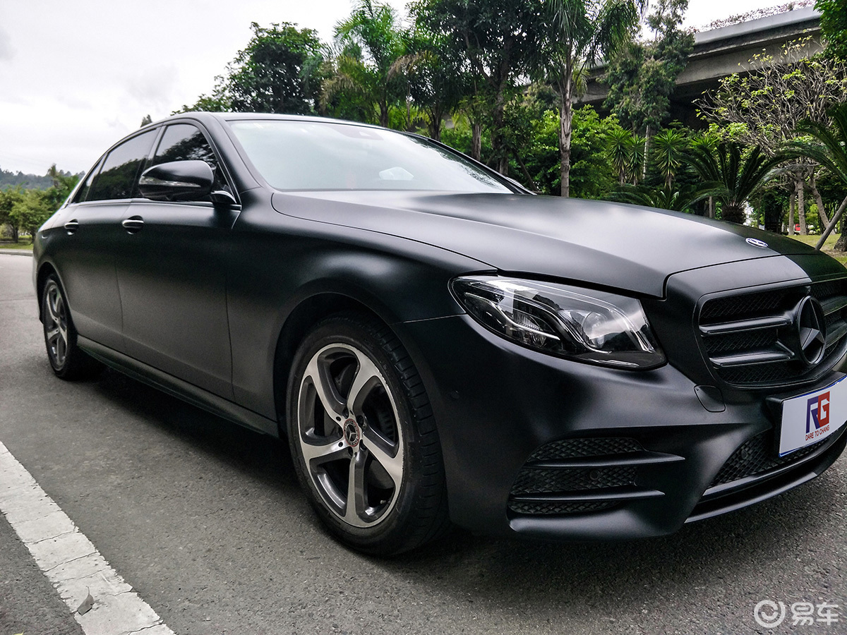 奔驰e300车身改色陶瓷黑 rg瑞集改色膜福建福州店出品