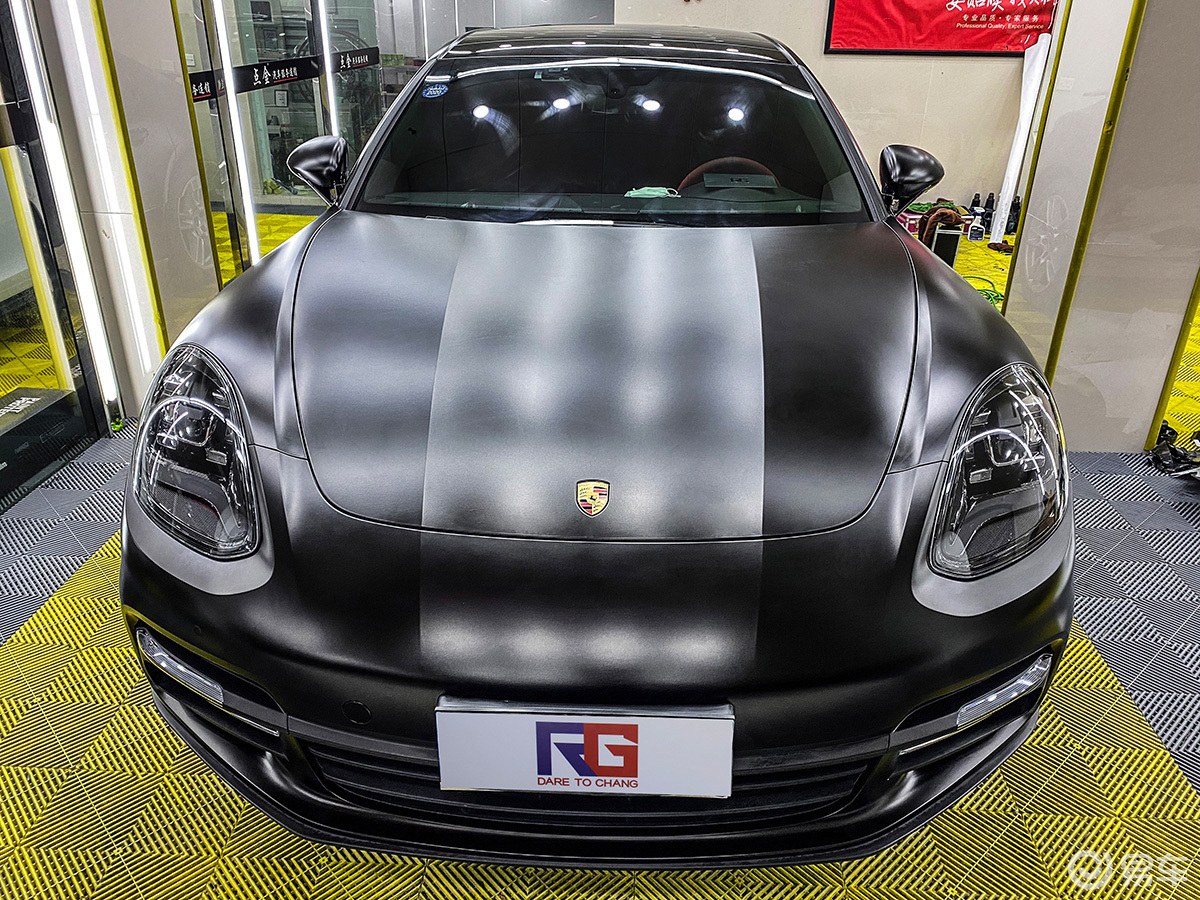 保时捷帕拉梅拉车身改色电光黑rg瑞集改色膜浙江永康店出品