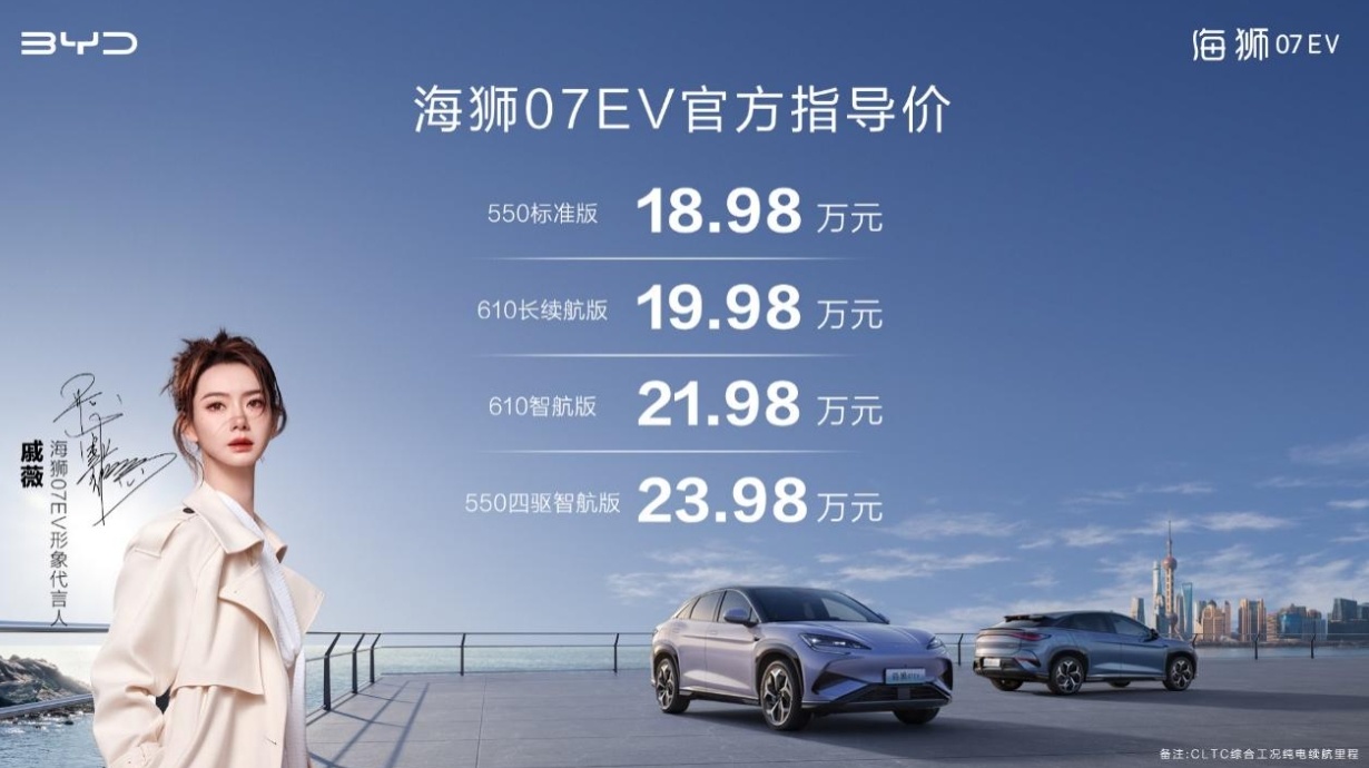 全球最高转速电机，比亚迪高阶全能SUV，海狮07EV上市