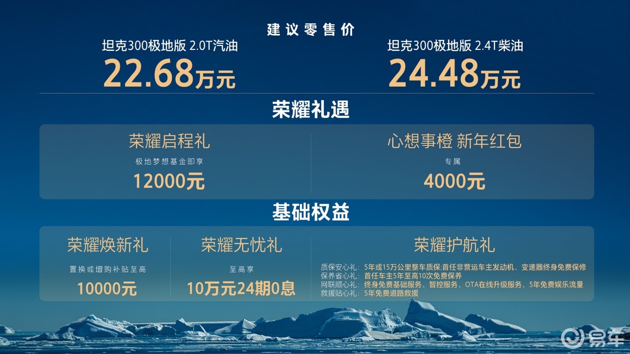 坦克300极地版正式上市，更冷的风，更硬的实力