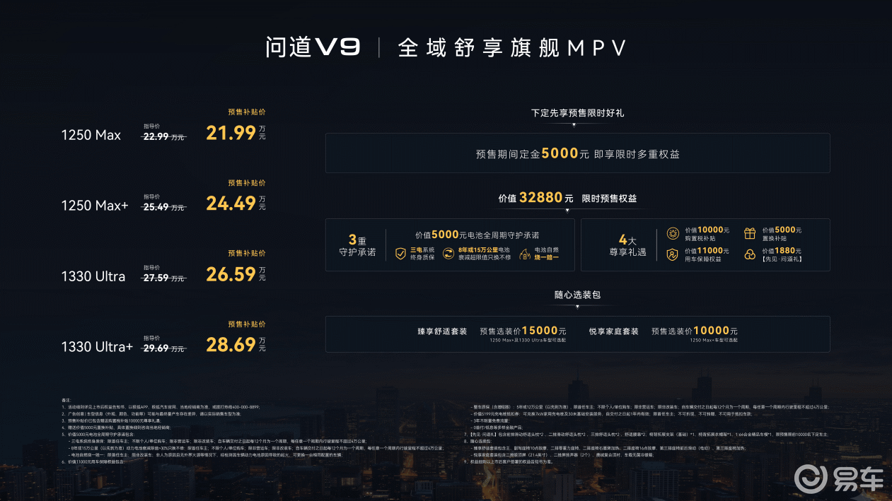 问道V9预售补贴价21.99万起，极狐全域舒享旗舰MPV