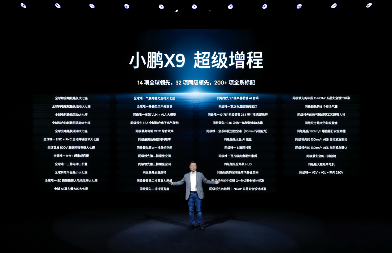 1602km综合续航 预售35万起 小鹏X9增程版预售