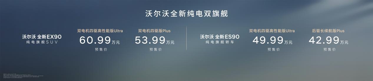 沃尔沃全新EX90与沃尔沃全新ES90正式开启预售