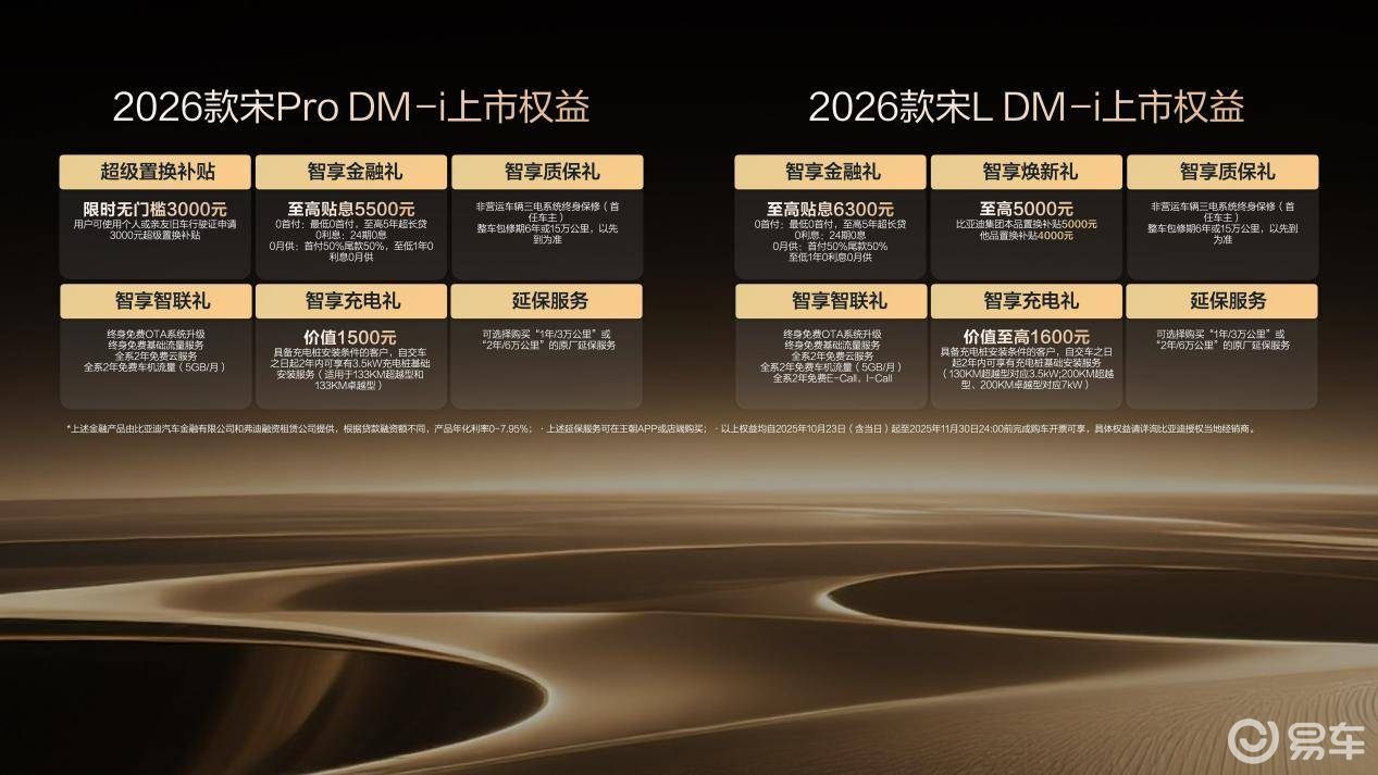 2026款宋L DM-i/宋Pro DM-i9.98万起
