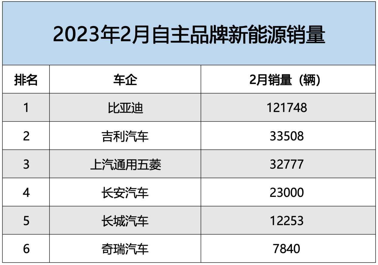 五菱缤果虽然上汽通用五菱在2月份的新能源销量不及比亚迪的三分之一