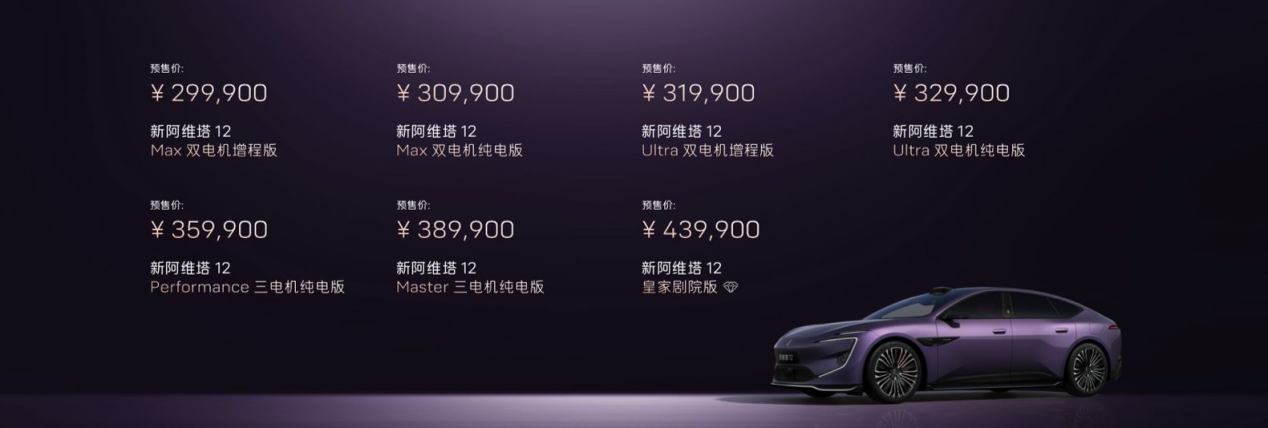 标配896线激光雷达，新阿维塔预售29.99万元起