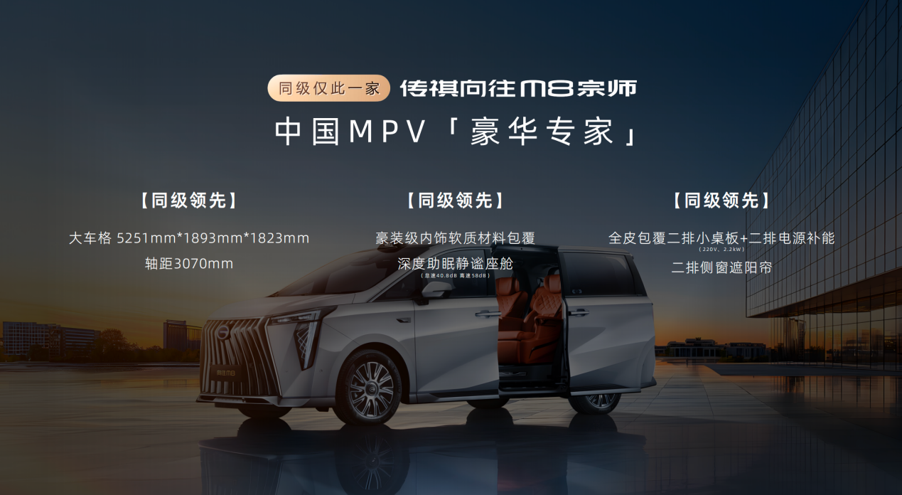 限时补贴价24.99万元起!传祺向往M8宗师正式上市!