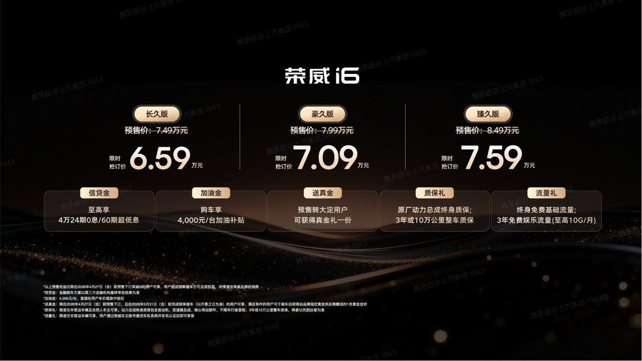 详细阅读:实测油耗4.26L!荣威i6预售6.59万起 实测油耗4.26L!荣威i6预售6.59万起