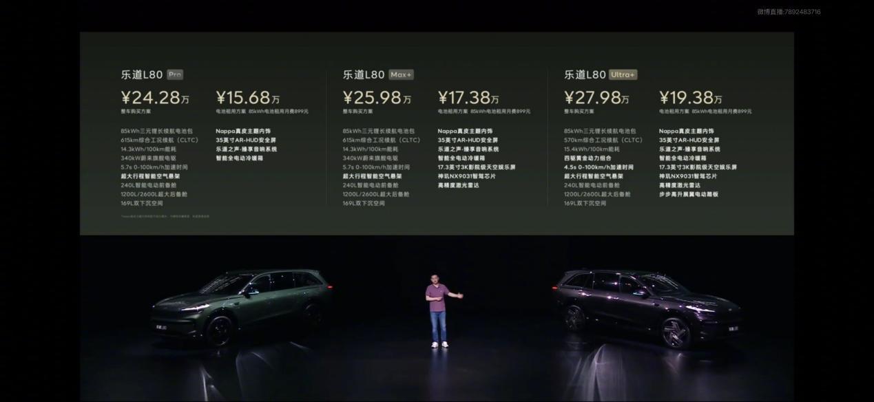 乐道L80上市24.28万起 大五座8系市场准备好了吗？