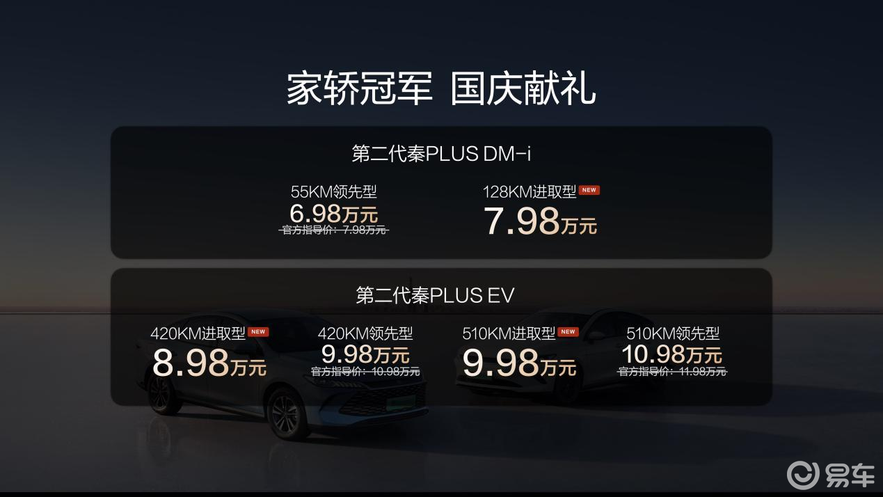 A级轿车最佳选择 第二代秦PLUS上新6.98万元起