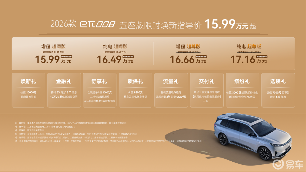 2026款纳米01、2026款eπ008五座版高能上市