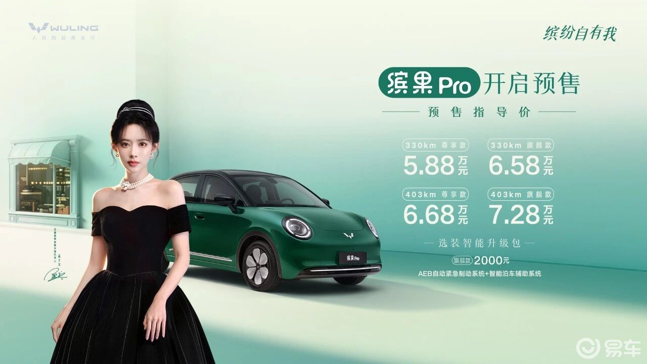 缤果Pro预售5.88万起 A0级精致“女王座驾”