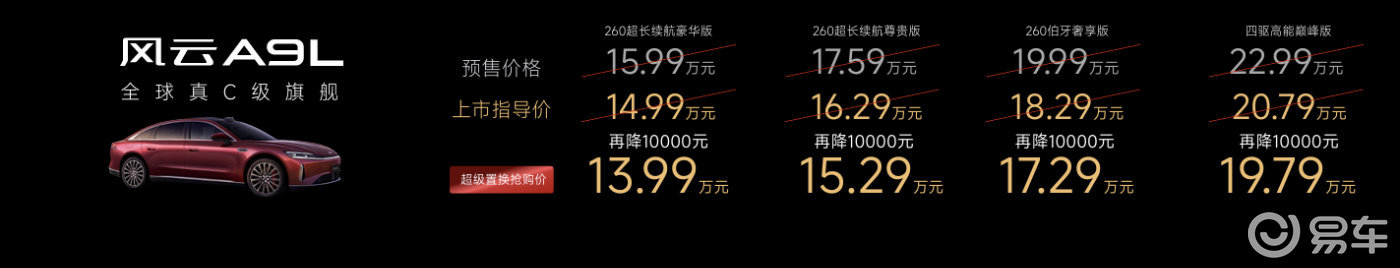 风云A9L全球上市，抢购价13.99万起重塑豪华价值标杆