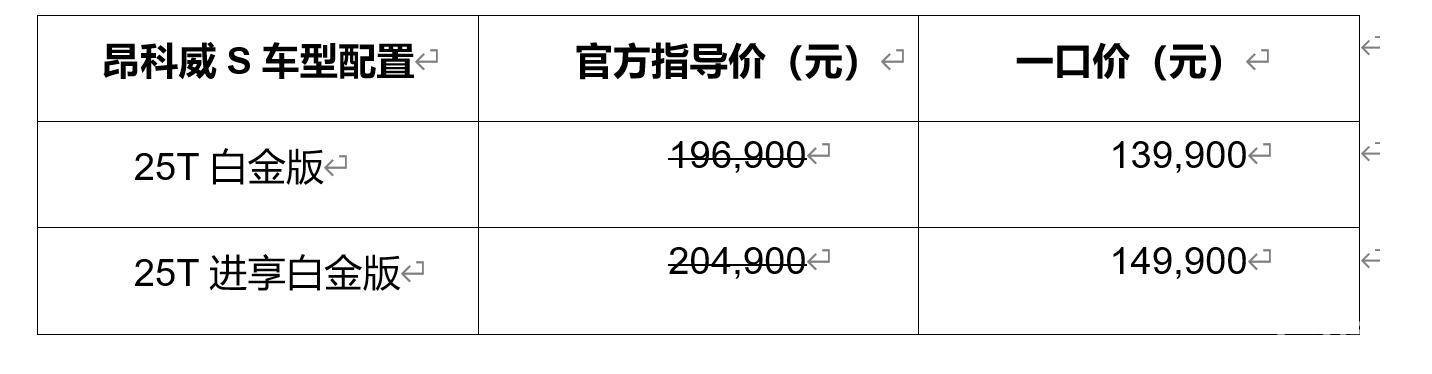26款昂科威S升级V5.0车机系统一口价13.99万元起