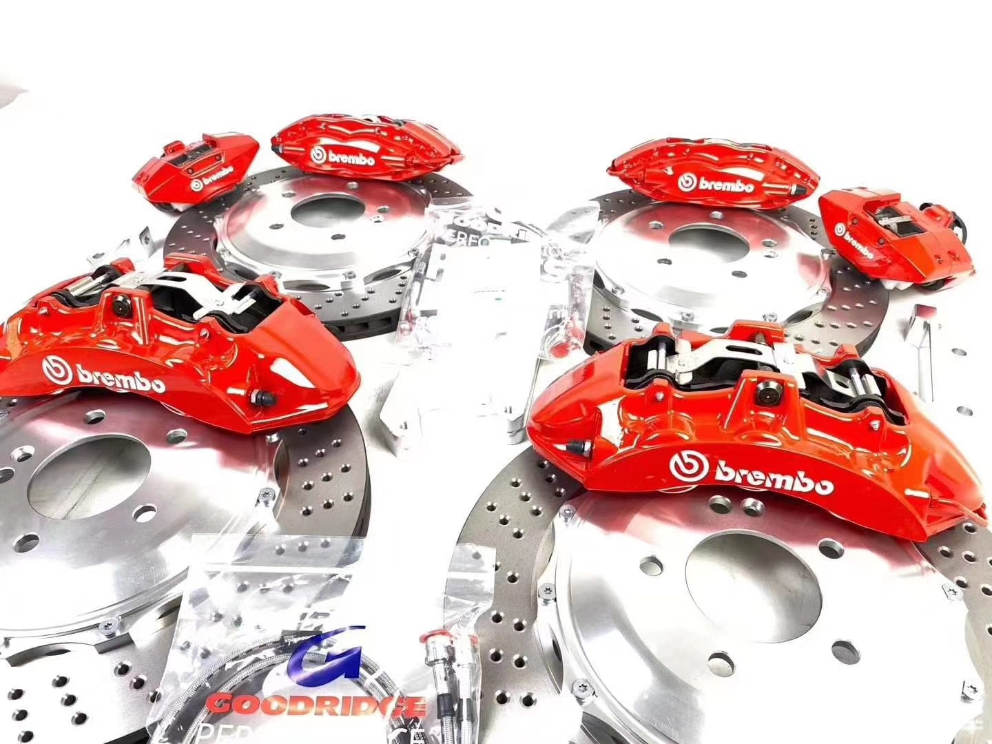 正品brembo v6 v4剎車卡鉗套裝 寶馬改裝升級