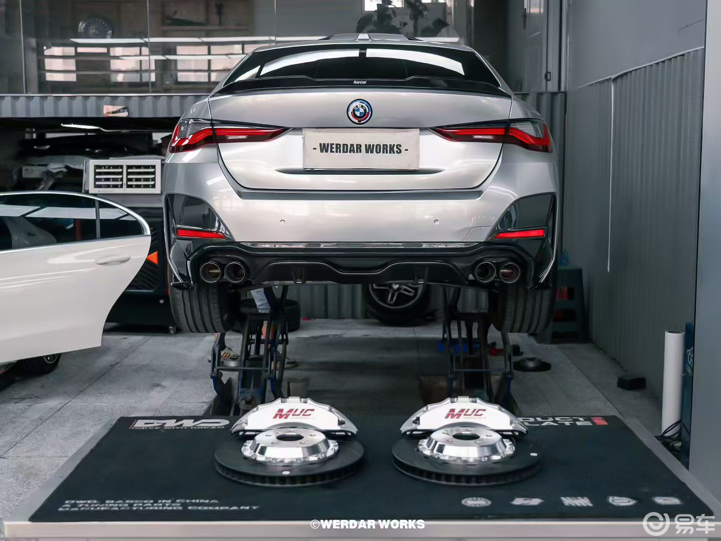 宝马4系改装MUC前轮MF631六活塞刹车卡钳