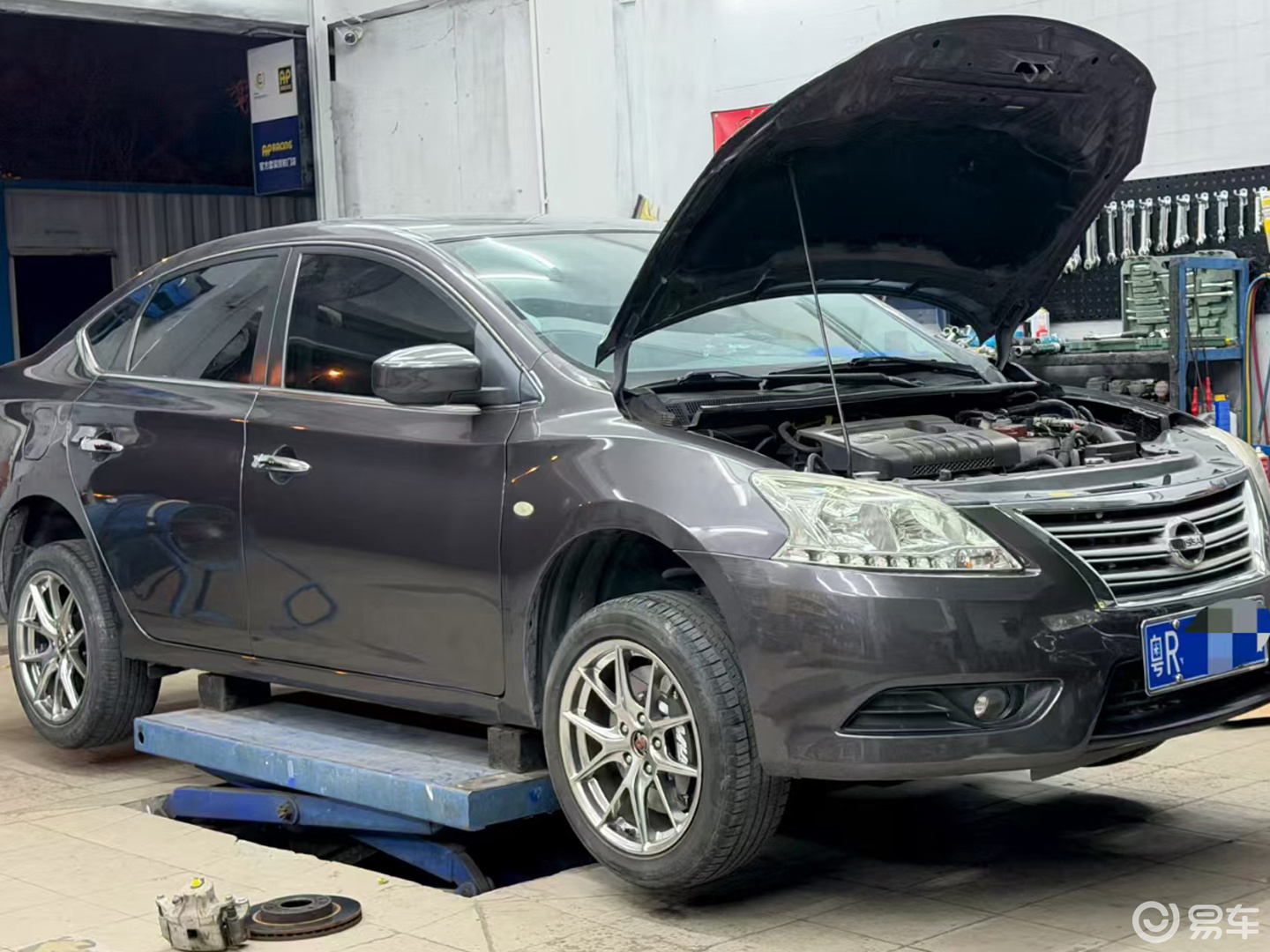 日产轩逸改装MUC前轮MS695六活塞刹车卡钳套装