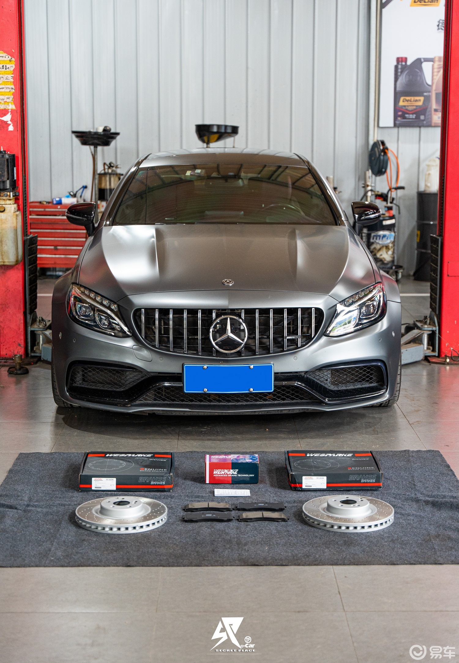 奔驰C63刹车片WESPAKRE刹车盘，高温不软制动精准