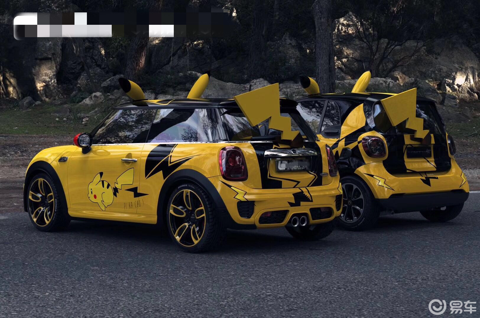 六一让爱车变成孩子的大玩具汽车彩绘皮卡丘